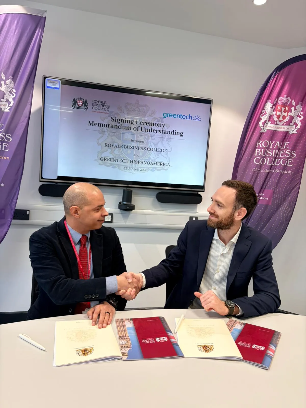 Firma del convenio Greentech + RBC UK